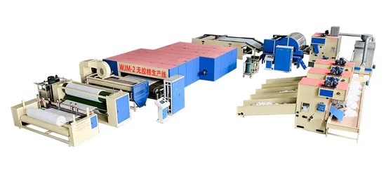 Ligne de production de ouate de coton pour matelas